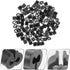 100 Pack of Black Non-Slip Chair Leg Covers - Triple Clip Connector for Furniture Protection