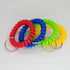 StayMax 50 pcs Stretchable Key Ring Band, Black Spiral Wrist Coil Keychain for Number Tag