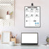 Weekly Planner Dry Erase Calendar, 16"x12" Aluminum Frame Whiteboard for Office To Do List & Meal Planner