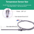 Twidec/2M NPT 1/4"inch (6X100MM) Pipe Thread Temperature Sensor Probe Two Wire Temperature Controller (0~600?) 304 Stainless Steel K Type Thermocouple MT-205-1/4