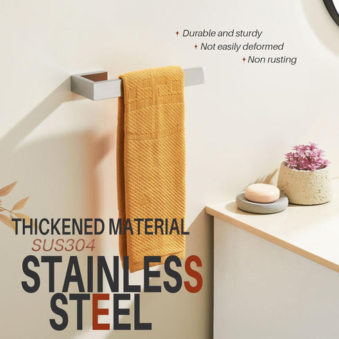 KOKOSIRI Brushed Nickel Hand Towel Bars, Wall Mount Kitchen Towel Rack Bathroom Hardware