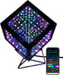 Heepulor Infinity Mirror Hyper Cube Table Lamp, Desk Art Night Light, Color-Changing Music-Sync