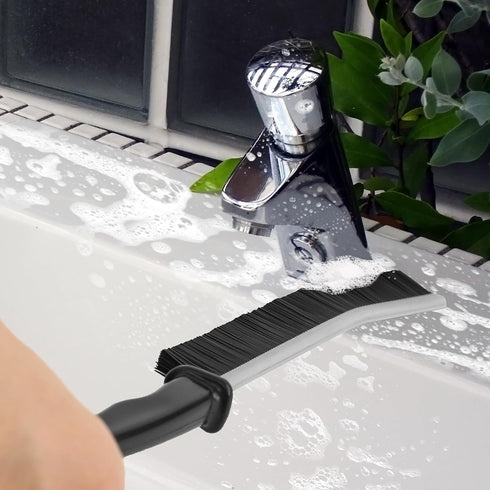 Jedrey Gap Cleaning Brush Grout Cleaner Brush with Hard Handle Scrub Deep Tile Joints Stiff Angled Bristles