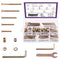 Swpeet 138Pcs M6 x 30/40/50/60/70/80mm Zinc Plated Crib Hardware Screws Kit, Hex Socket