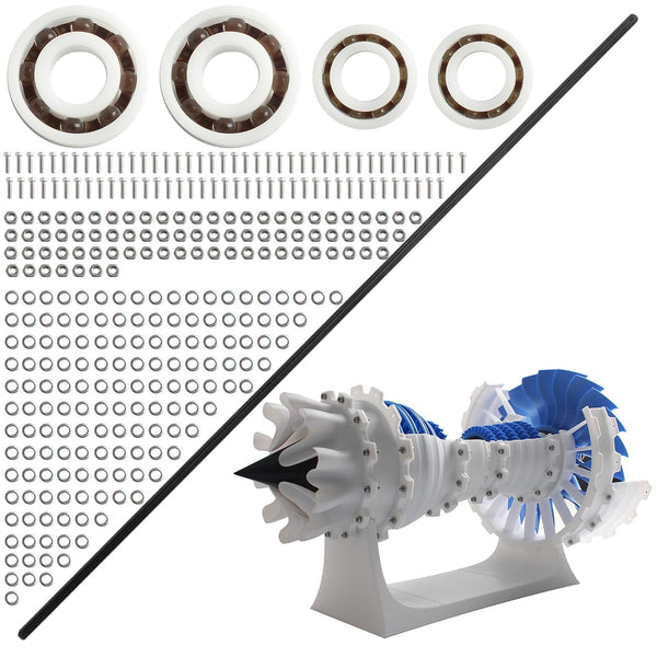 FYSETC 3D Printer Accessories - Jet Engine Model Components Kit, High Quality STEM Aviation Engine Hardware for DIY.
