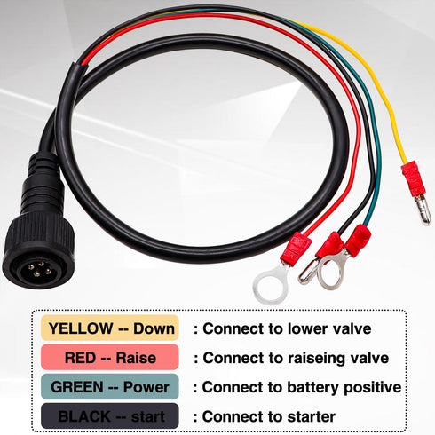 4 12V F-G018-4W Taiss Wire Dump Trailer Remote Control Switch DC - Industrial Pushbutton Up Down Controller for Truck