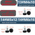 Impnit 30PCS 3 Screw(M4M5M6) Size Threaded Knurled Thumb Screws, Monitor Screws Vesa Screws Carbon Steel Clamping Knobs