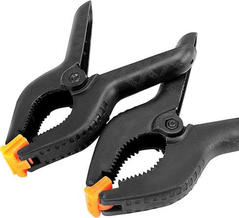 ZOENHOU 6 Inch 22 PCS Long Spring Clamp Set, Heavy Duty Nylon Plastic Clips with Flexible Jaw Pad
