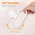 Wall-Mounted Towel Ring - White Plastic Hand Towel Holder for Bathroom