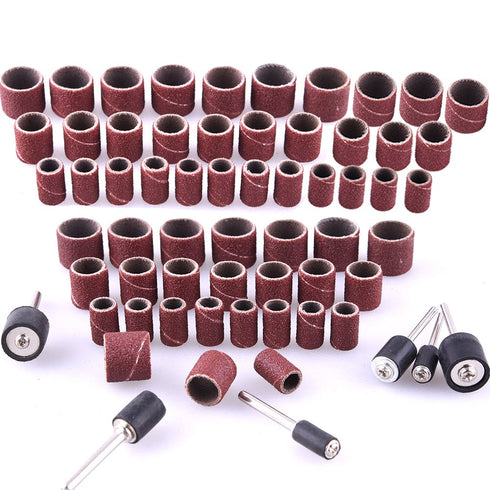 AUSTOR 384 Pieces Drum Sander Set, 360 Pieces Nail Sanding Band Sleeves and 24 Pieces Drum Mandrels for Dremel