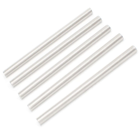 M8 x 100mm, 304 Stainless Steel Full Threaded Rod, Right Hand Thread (5 Pieces)