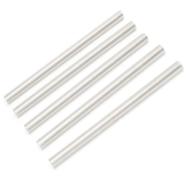 M8 x 100mm, 304 Stainless Steel Full Threaded Rod, Right Hand Thread (5 Pieces)