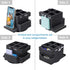 Ikee Design 360-degree Rotating Pen Holder, Desk Organizer with 7 Compartments for Office Supplies