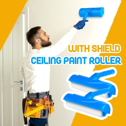 2 10 Inch Lasnten Pcs Ceiling Paint Roller with Shield Adjustable Head No Drip Kit Without Splatter for Walls