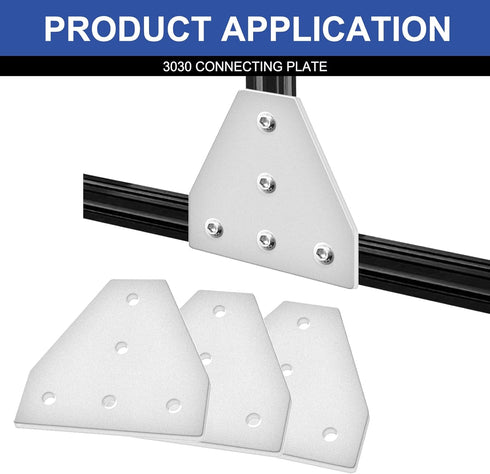 8pcs 3030 Brackets T Plate Connector Joint Plate T Slot Hardware V Slot Accessories 3030 Aluminum Extrusion