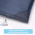 M&G Zipper Pouch with Handle, 12x15 in Large Pocket File Bag, A4 Document Storage Bag (Blue)