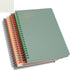 Yansanido 4 Pcs A5 Spiral Notebook, Thick Plastic Hardcover, Graph Paper, 80 Sheets - 160 Pages, 4 Colors