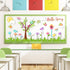 Whaline 116Pcs Spring Bulletin Board Decorations Set Colorful Tree Flower Bird Butterfly Cutouts