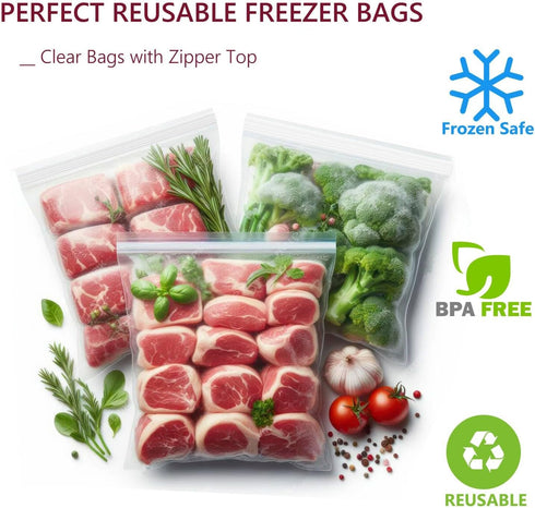 Large Plastic Bags with Zipper Top, 5 Gallon, 18" x 24", 10 Pack Heavy-Duty Storage Bags for Clothes, Travel