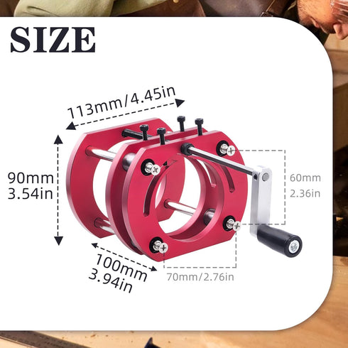 Flylin 4 Trimming 64-66mm Trimming Router Lift Base, Aluminum Alloy Router Lift System, Jaw Clamping, Stainless Steel