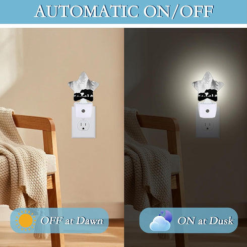 SKYDAWNY Bear Pine Tree Night Light,Plug Into Wall Decor Nightlights for Bedroom,Bathroom,Hallway,Stairway,Kitchen