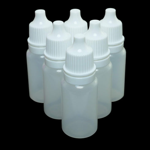 Eye Liquid Dropper, 50PCS 10ml White Empty Plastic Squeezable Dropper Bottles with Caps