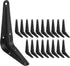 20 Pack 4 x 3 Inch Heavy Duty Black Metal Floating Shelves