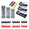 6 Sets Terminal Blocks, 6Pcs 4/5/6 Positions 600V 15A Dual Row Screw Terminal Strip Block + Insulated Terminals