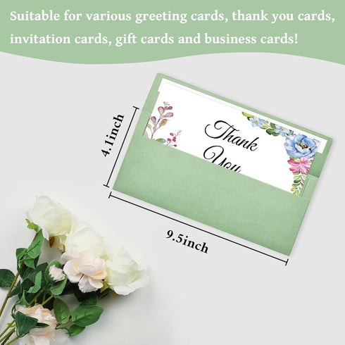 Mulbozy 200 Pcs #10 Business Envelopes, Self Seal Windowless Mailing Envelopes for Office Checks, Invoices (Sage Green)
