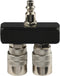 FORNAX 2-Way Straight Air Manifold Splitter with 2 Couplers and 1/4" NPT Male Plug