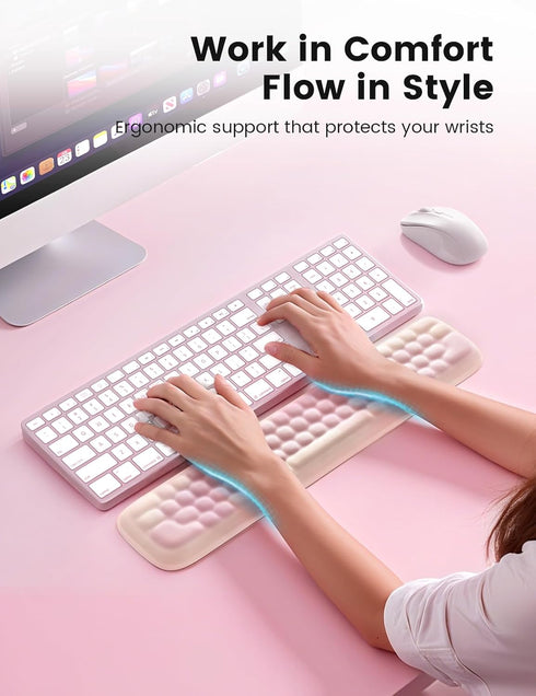 Meatanty Keyboard Wrist Rest, Ergonomic Keypad Support, Soft Memory Foam Hand Rest Pad for Typing Comfort, Computer