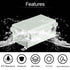 LeMotech Electrical Box, IP67 Waterproof Hinged Cover Junction Box, ABS Plastic Enclosure with Mounting Plate, Wall