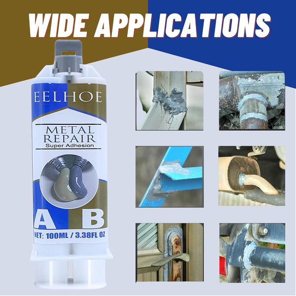 Metal Bonding Repair Paste, Super Glue Gel Paste (A+B), High Heat Resistant Adhesive for Cast Iron, Radiator Cold Weld
