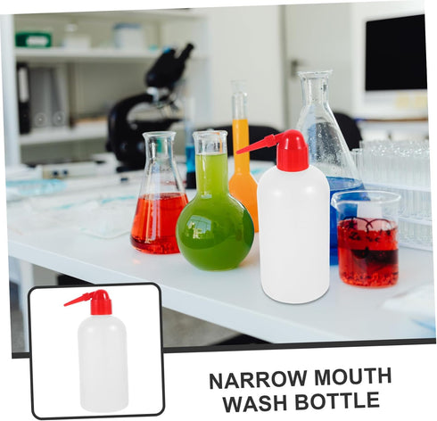 2 Luxshiny pcs Graduated Narrow Mouth Wash Bottle Plastic Laboratory Washing Bottle for Science and Experiments