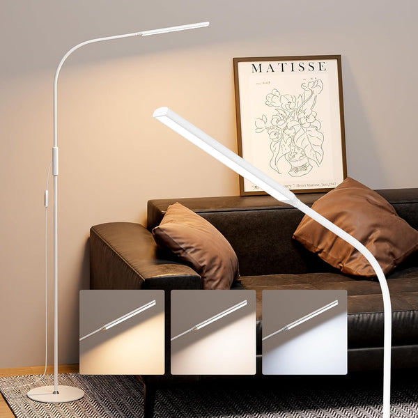 LED Floor Lamp for Living Room, Eye-Caring Standing Lamp with Touch Control