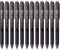 ParKoo 12 Black Ink Retractable Erasable Gel Pens, Fine Point 0.7 mm, Perfect for Drawing, Writing, Planners