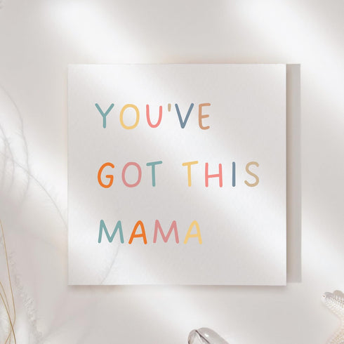 TEEMI -You've Got This Mama/New Mum Card Positivity Card New Baby Pregnancy Baby Shower Message Cards