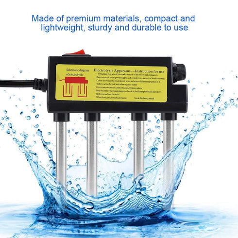 Generic Water Electrolyzer Test Kit, Home Water Quality Tester with Electrodes, Water Purity Measuring Tool