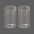 2 Pack 1-5/8-Inch G0004 Clear Seeded Glass Shade, Cylinder Light Fixture Replacement Globe or Cover with Fitter