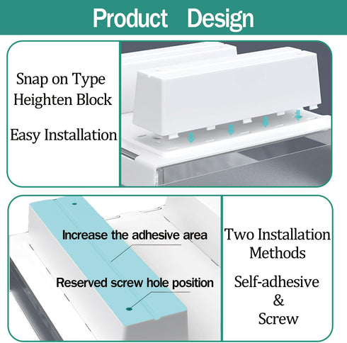 Upgrade Under Desk Drawer for Table with Lip, Hidden Under Table Desk Storage Organizer, Office Attachable Plastic Desk