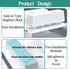 Upgrade Under Desk Drawer for Table with Lip, Hidden Under Table Desk Storage Organizer, Office Attachable Plastic Desk