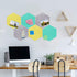 SEG Direct Large Hexagon Felt Bulletin Board, Self Adhesive Cork Board for Walls with Push Pins, 11.8 x 10.2 in, 5PCS