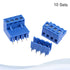 MECCANIXITY PCB Mount Screw Terminal Block, 5.08mm Pitch 4 Pin 15A Plug-in for Electrical Instruments, 10 Set