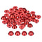 uxcell M6 Cone Cup Countersunk Washers, 50 Pcs Anodized Aluminum Gaskets for Mechanical Accessories Parts, Red.