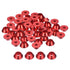 uxcell M6 Cone Cup Countersunk Washers, 50 Pcs Anodized Aluminum Gaskets for Mechanical Accessories Parts, Red.