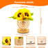 3-Colour Dimming Birthday Gifts for Women,Sunflower Flower Touch Lamp,Rechargeable Cordless Night Light