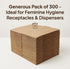 MOJMBSBY 300 Janitorial/Commercial Pcs Waxed Kraft Sanitary Napkin Disposal Bags Feminine Hygiene Liner Bags