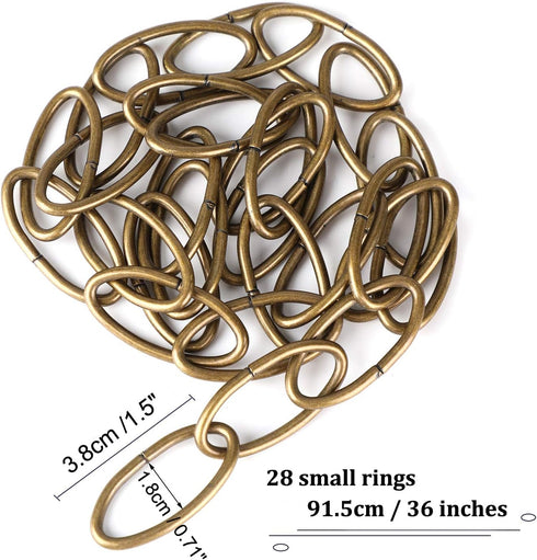 OOTSR 36 inches Metal Ceiling Hook, Heavy Duty Ceiling Hook and Chain Extension for Hanging