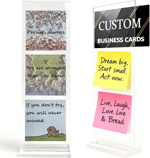 DBYANAN 2PCS Removable Monitor Memo Board Sticky Note Holder for Computer Screen Clear