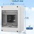Waterproof Distribution Protection Box, ABS Plastic Breaker Electrical Box with Transparent Cover IP65